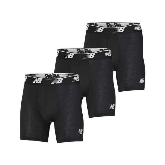 New Balance Mens Mesh 5 Inch Boxer Brief No Fly 3 Pack For Men