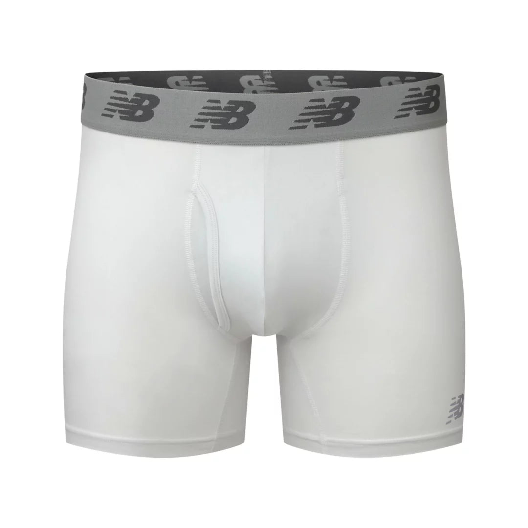 New Balance Mens Premium 6 Inch Boxer Brief with Fly 3 Pack For Men