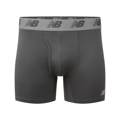 New Balance Mens Premium 6 Inch Boxer Brief with Fly 3 Pack For Men