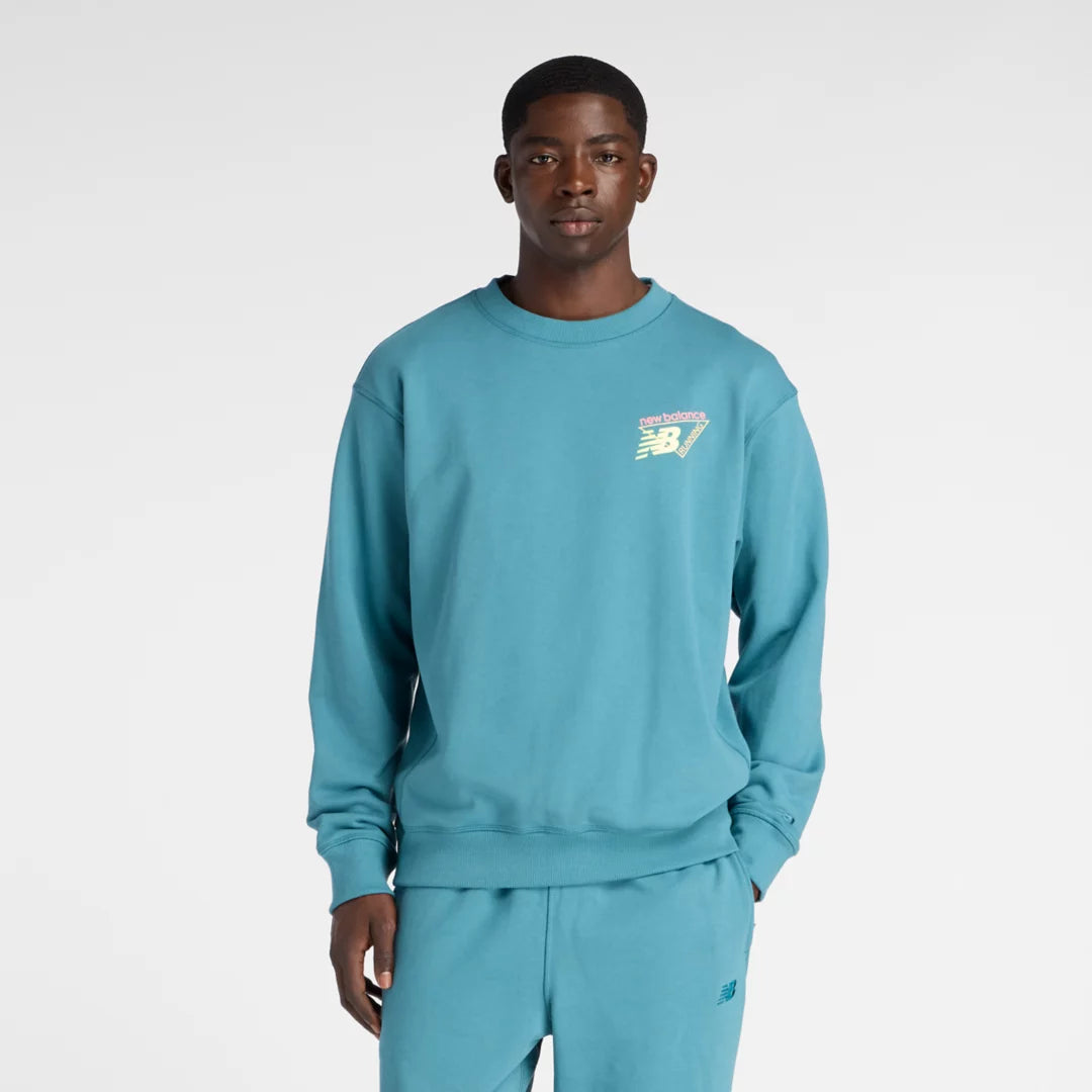 New Balance Classic Tri-Logo French Terry Crew For Men