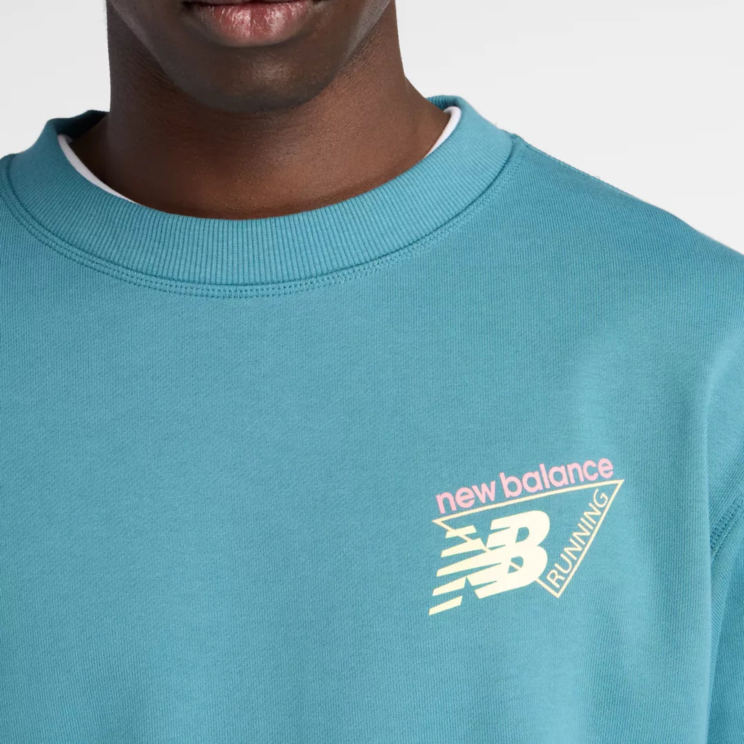 New Balance Classic Tri-Logo French Terry Crew For Men