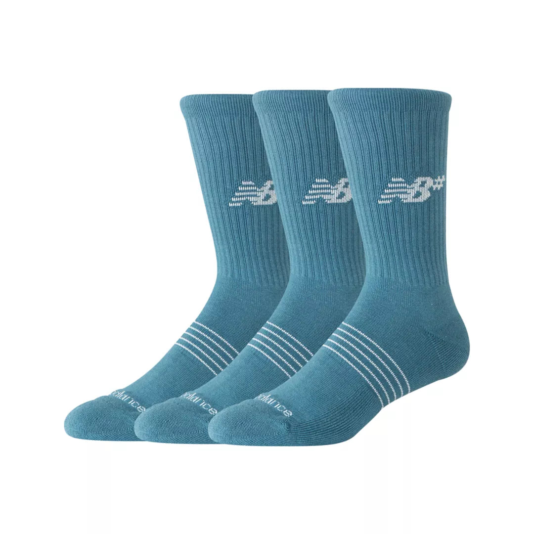 New Balance Active Numeric Crew Socks 3 Pack For Men|Women