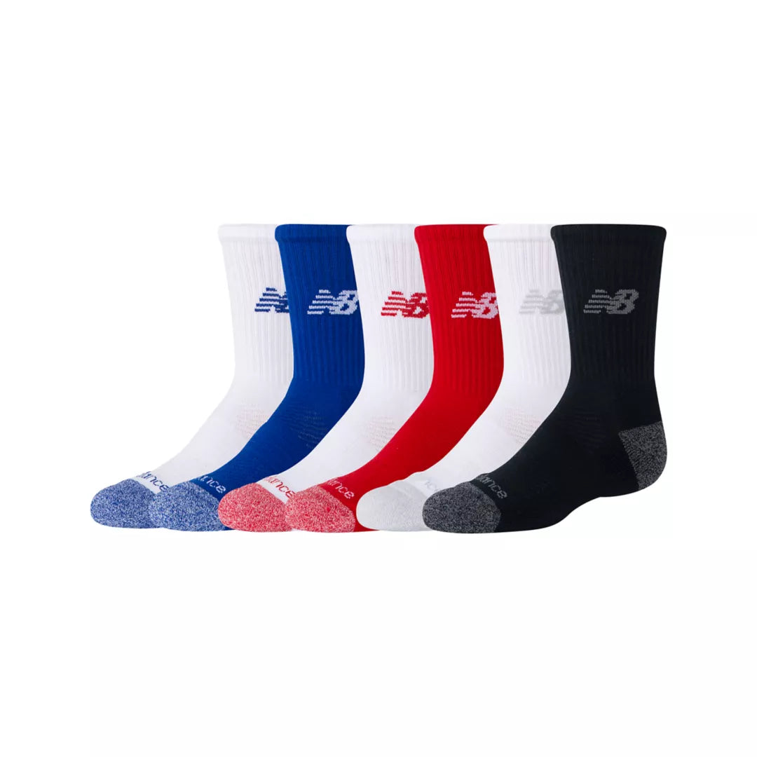 New Balance Youth Active Crew Socks 6 Pack For Kids