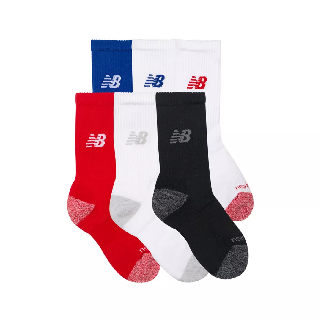 New Balance Youth Active Crew Socks 6 Pack For Kids