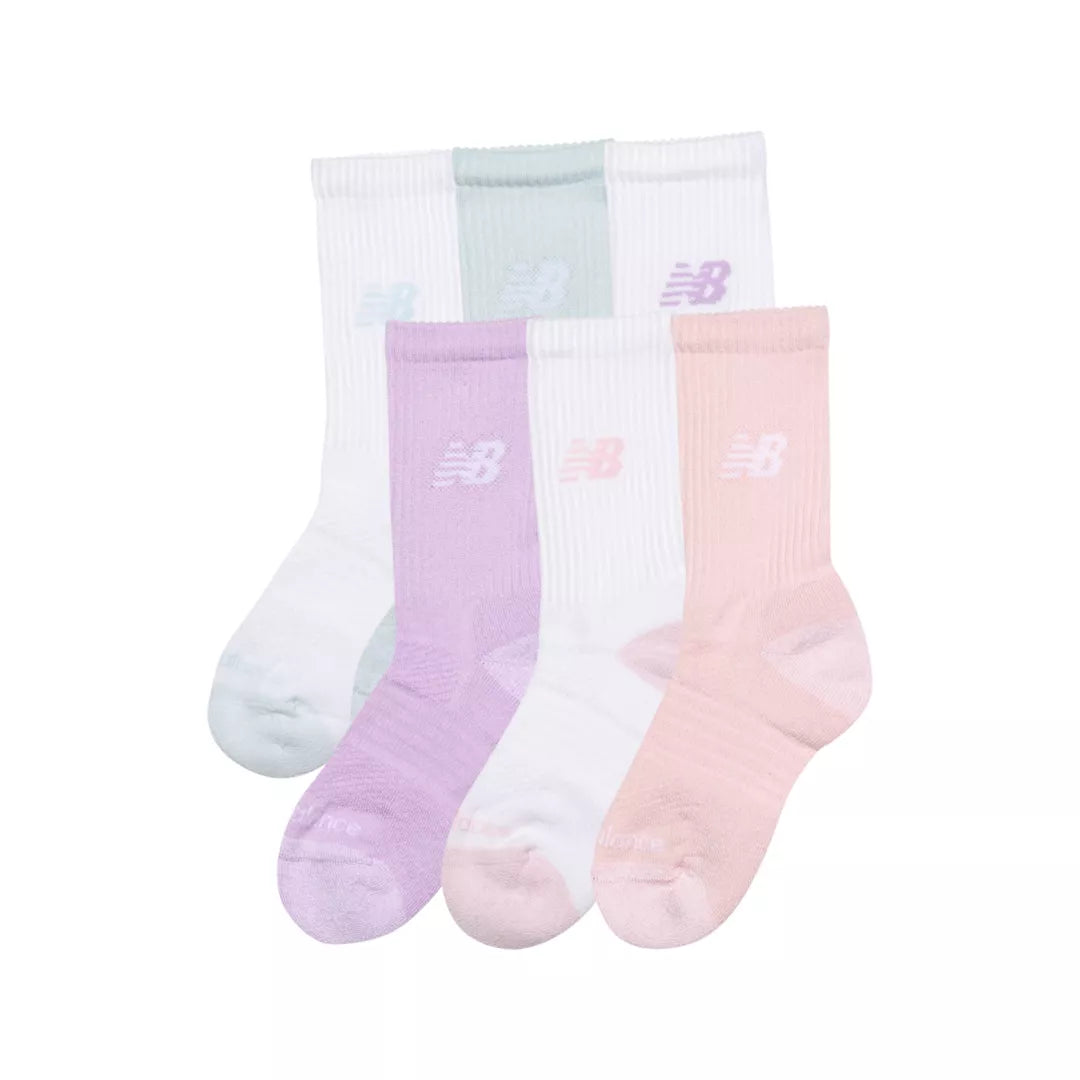 New Balance Youth Active Crew Socks 6 Pack For Kids