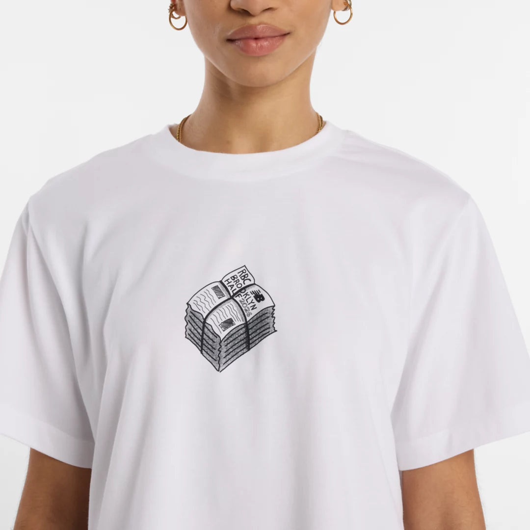 New Balance RBC Brooklyn Half Women's Graphic T-Shirt - Newspaper For Women