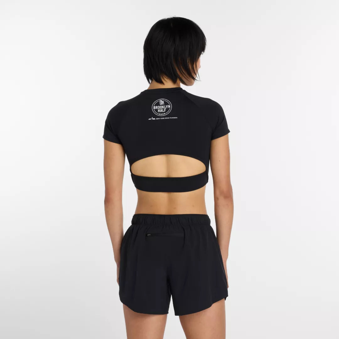 New Balance RBC Brooklyn Half Fast Days Fitted Crop T-Shirt For Women