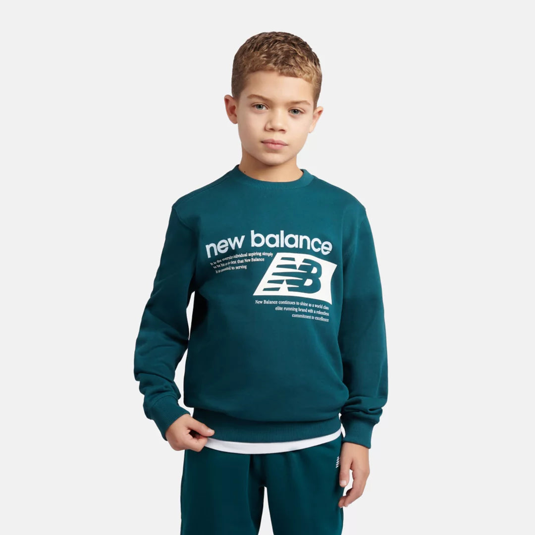 New Balance Athletics Relaxed Player Graphic French Terry Crew For Kids