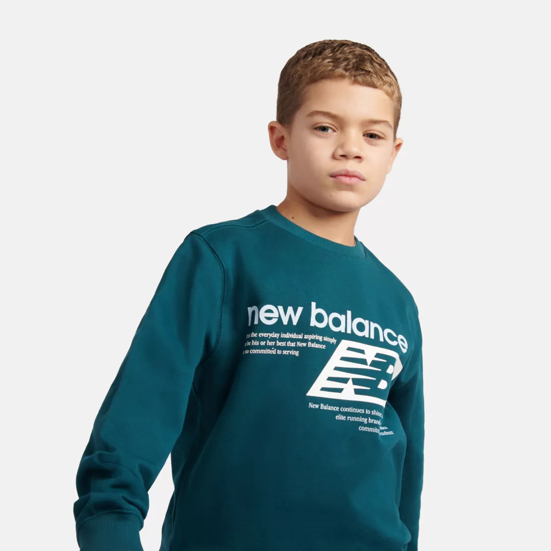 New Balance Athletics Relaxed Player Graphic French Terry Crew For Kids
