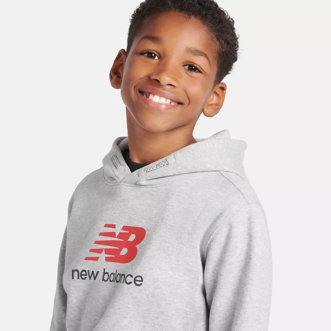 New Balance French Terry Stacked Logo Hoodie For Kids
