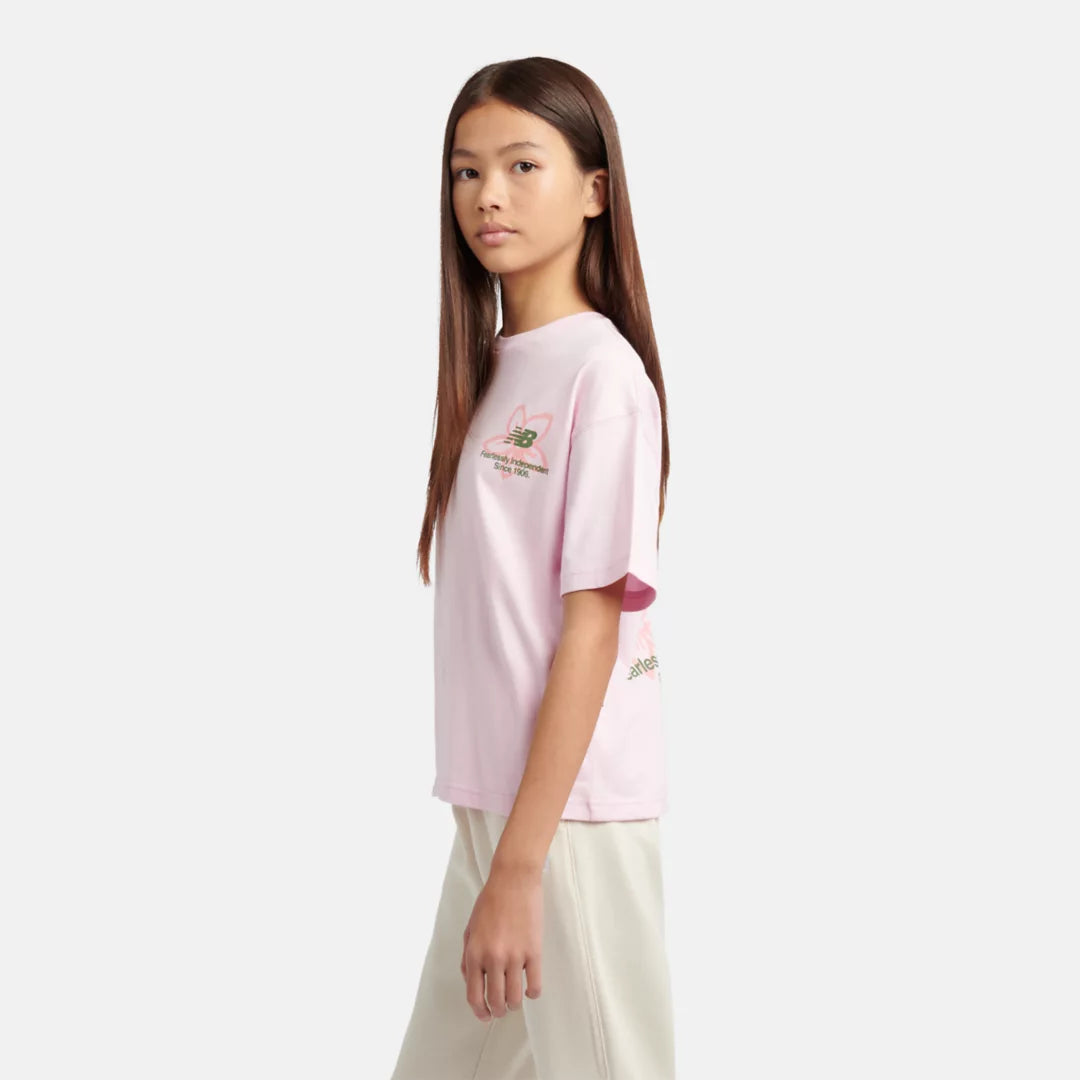 New Balance Boston Floral Graphic T-Shirt For Kids
