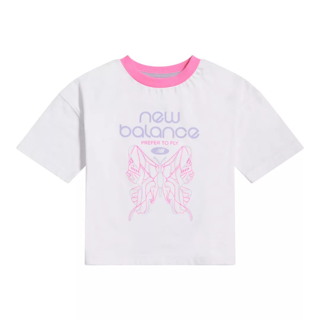 New Balance Prefer To Fly Butterfly Graphic T-Shirt For Kids