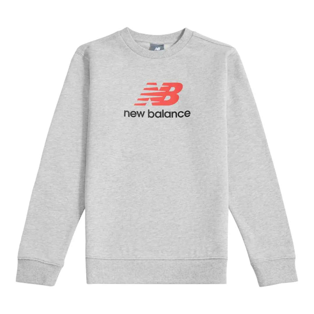 New Balance Brush Back Stacked Logo Crew For Kids