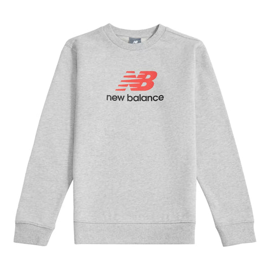 New Balance Brush Back Stacked Logo Crew For Kids