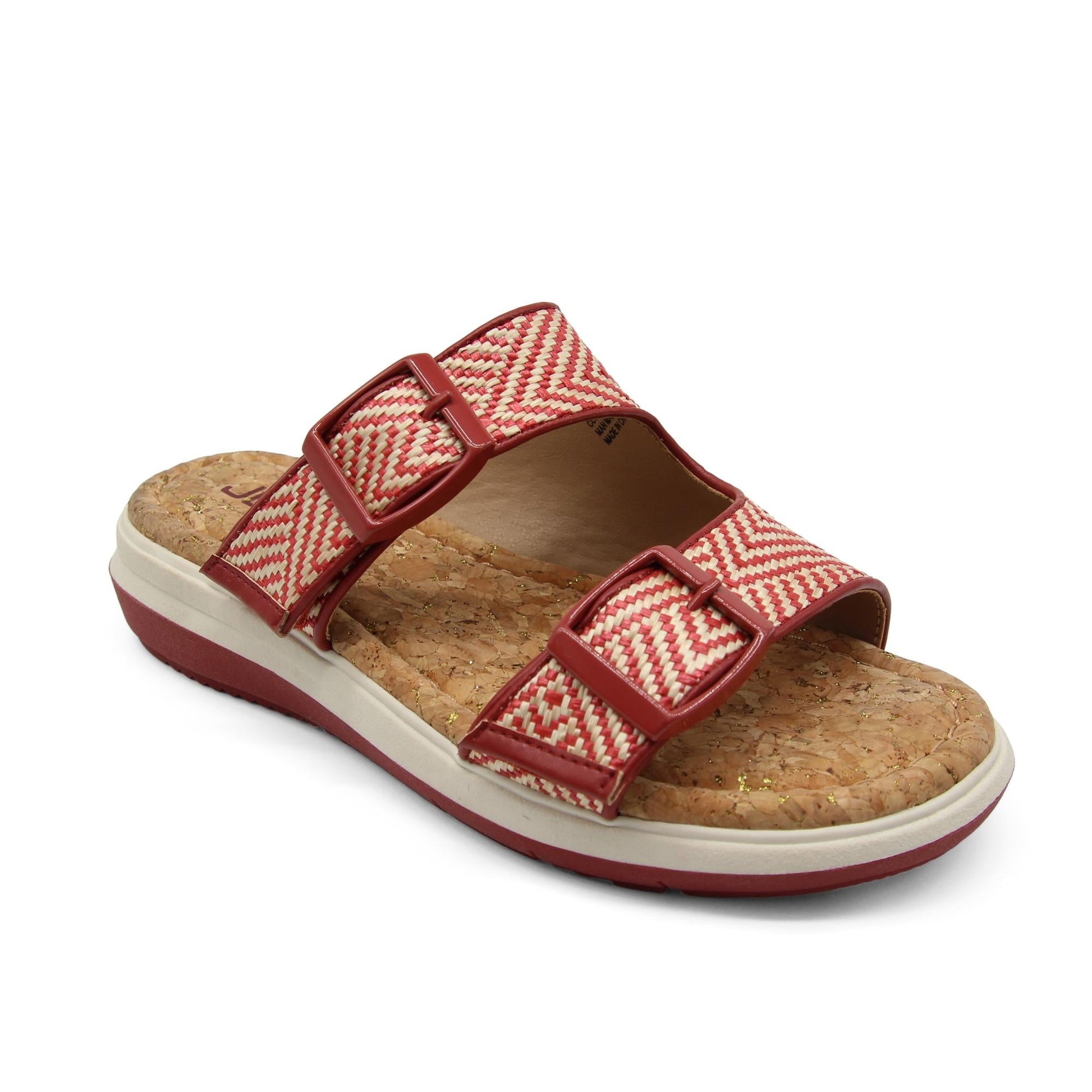 Women Kona Red/Cream Raffia