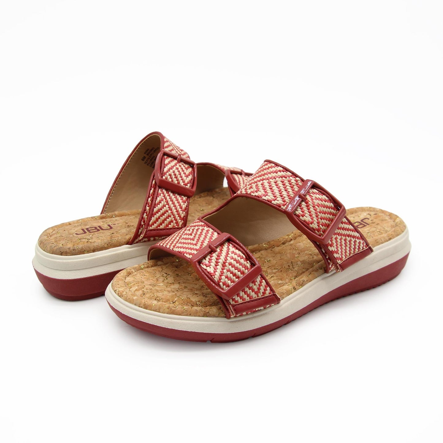 Women Kona Red/Cream Raffia