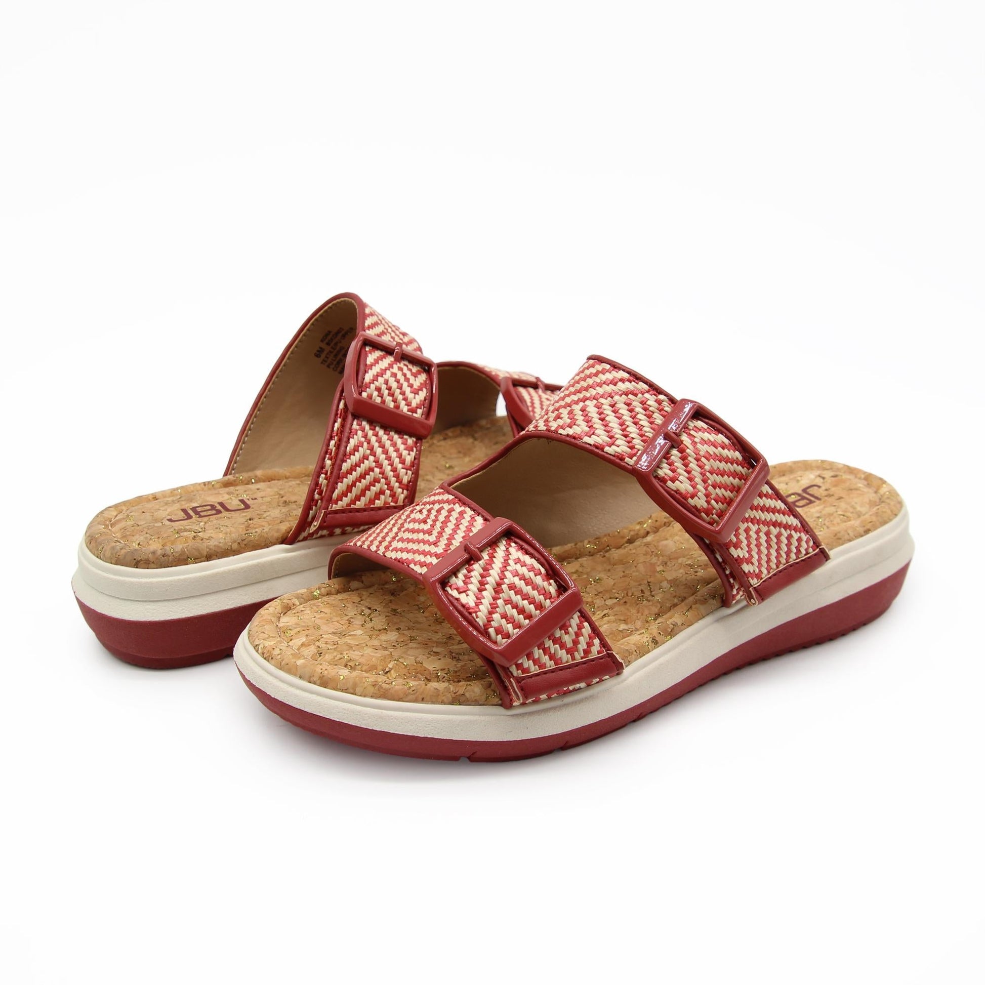 Women Kona Red/Cream Raffia