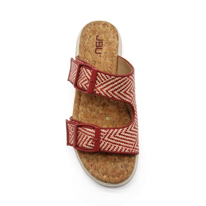 Women Kona Red/Cream Raffia