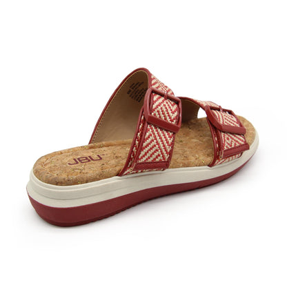 Women Kona Red/Cream Raffia