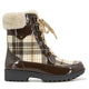 Brown/Patent Plaid