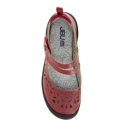 JBU Women's Mary Janes Bellerose Encore - Red