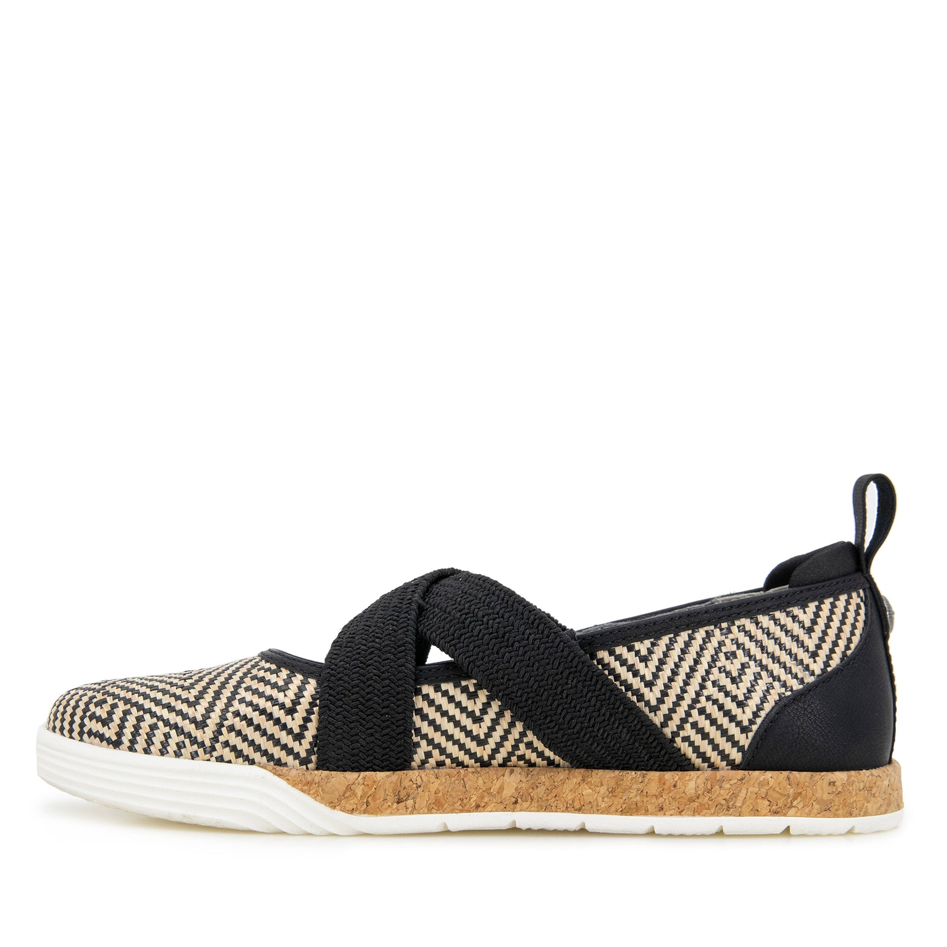 Women Elm Black Raffia